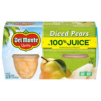 Del Monte Diced Pears Juice, 4 Each