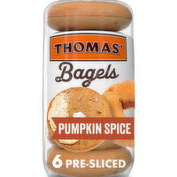 Thomas' Pumpkin Spice Bagels, 6 count, 19 oz, 6 Each