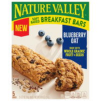 Nature Valley Soft Baked Blueberry Oat Breakfast Bars, 5 Each