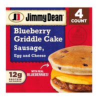 Jimmy Dean Blueberry Griddle Cake Sausage, Egg and Cheese Sandwiches, 4 ct, 18.8 Ounce