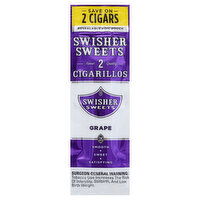 Swisher Sweets Cigarillos, Grape, 2 Each