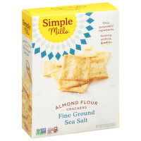 Simple Mills Crackers, Almond Flour, Fine Ground Sea Salt, 4.25 Ounce