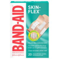 Band-Aid Skin-Flex Adhesive Bandages, Assorted Sizes, 20 Each