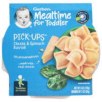 Gerber Pick-Ups Toddler 12+ Months Cheese & Spinach Ravioli, 6 Ounce