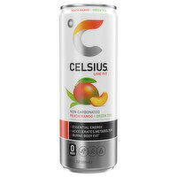 Celsius Live Fit Non-Carbonated Peach Mango + Green Tea Energy Drink, 12 Fluid ounce