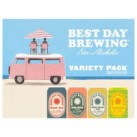 Best Day Brewing Beer, Non-Alcoholic, Assorted, Variety Pack, 12 Each