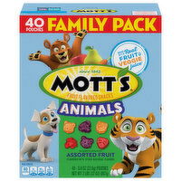 Mott's Fruit Flavored Snacks, Animals, Assorted Fruit, Family Pack, 40 Each