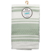 KD Kitchen Tea Towel, Textured, Green Tea, 1 Each