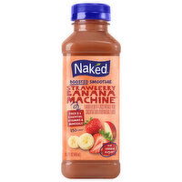 Naked Strawberry Banana Machine Boosted Smoothie, 15.2 Fluid ounce