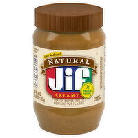 Jif Peanut Butter Spread, Low Sodium, Creamy, Natural, 40 Ounce