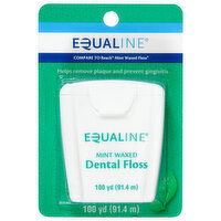 Equaline Dental Floss, Mint, Waxed, 1 Each