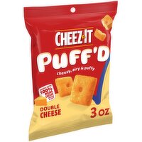 Cheez-It Puff'd Cheesy Baked Snacks, Double Cheese, 3 Ounce