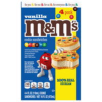 M&M's Cookie Sandwiches, Vanilla, 4 Pack, 4 Each