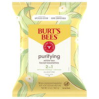 Burt's Bees Facial Towelettes, White Tea, Purifying, 30 Each