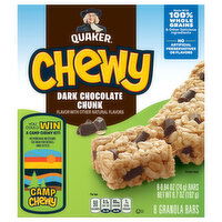 Quaker Granola Bars, Chewy, Dark Chocolate Chunk, 8 Each