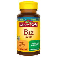 Nature Made B12, 500 mcg, Tablets, 100 Each