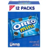 OREO Mini Chocolate Sandwich Cookies, Snack Packs, 12 Ounce