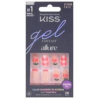 Kiss Gel Fantasy Nails, Sculpted, Allure, Medium, 1 Each