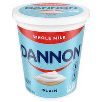 Dannon Yogurt, Whole Milk, Plain, 32 Ounce