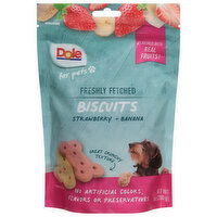 Dole for Pets Dog Treats, Strawberry + Banana, Biscuits, Freshly Fetched, 7 Ounce