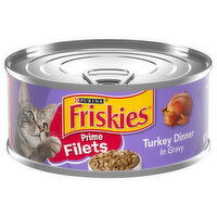 Friskies Cat Food, Turkey Dinner in Gravy, Prime Filets, 5.5 Ounce