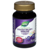 Nature's Way Cough Relief + Immune, Kids, Ages 2+, Gummies, Sambucus, 36 Each
