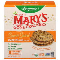 Mary's Gone Crackers Crackers, Super Seed Everything, Organic, Plant Based Protein,  Gluten Free, 5.5 oz, 5.5 Ounce