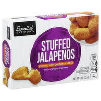 Essential Everyday Stuffed Jalapenos, Cheddar Cheese, 8 Ounce