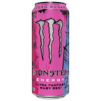 Monster Energy Energy Drink, Zero Sugar, Ultra Fantasy Ruby Red, 16 Fluid ounce