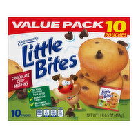 Entenmann's Little Bites Shelf-Stable Chocolate Chip Mini Muffins, Value Pack, 10 packs, 16.5 oz, 10 Each