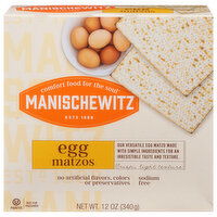 Manischewitz Matzos, Egg, 12 Ounce