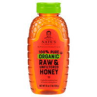Nature Nate's Honey Co. Honey, Organic, Raw & Unfiltered, 16 Ounce