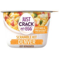 Just Crack An Egg Denver Scramble Breakfast Bowl Kit with Smoked Ham, Cheddar Cheese, Potatoes, Green Peppers & Onions, for a Low Carb Lifestyle, 3 Ounce