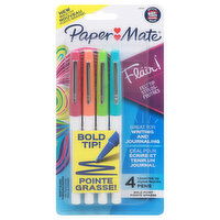 Paper Mate Flair! Pens, Bold Point, 4 Each