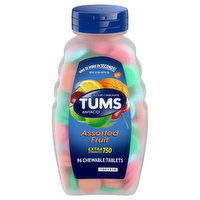 Tums Antacid, Extra Strength 750, Chewable Tablets, Assorted Fruit, 96 Each