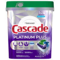 Cascade Platinum Plus Dishwasher Detergent, Fresh Scent, ActionPacs, 52 Each