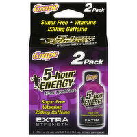 5-Hour Energy Energy Shot, Extra Strength, Grape, 2 Pack, 2 Each