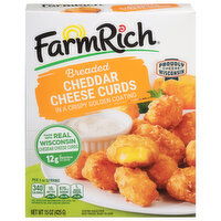 Farm Rich Cheese Curds, Cheddar, Breaded, 15 Ounce