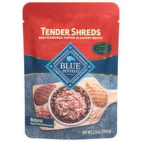 Blue Buffalo Tender Shreds Natural Real Beef Dog Food Complement, 2.5 Ounce
