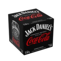 Jack Daniel's Tennessee Whiskey & Coca Cola, 4 Pack, 48 Fluid ounce