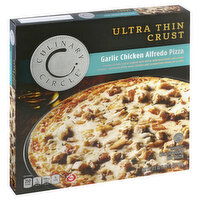 Culinary Circle Pizza, Ultra Thin Crust, Garlic Chicken Alfredo, 17.1 Ounce