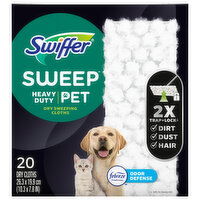 Swiffer Sweep Heavy Duty Pet Odor Defense Dry Sweeping Cloths, 20 Each