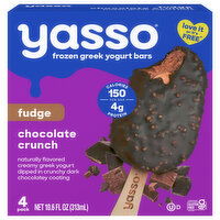 Yasso Greek Fudge Chocolate Crunch Yogurt Bars, 4 Each
