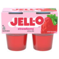 Jell-O Original Strawberry Ready-to-Eat Jello Gelatin Snack Cups, 4 Each