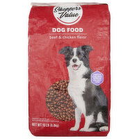 Shoppers Value Dog Food, Beef & Chicken Flavor, 15 Pound