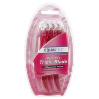 Equaline Razors, Disposable, Women's Triple Blade, 4 Each