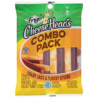 Frigo CheeseHeads Sticks, Colby Jack & Turkey, Combo Pack, 8 Pack, 8 Each