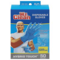 Mr. Clean Hybrid Touch Gloves, Disposable, 50 Each