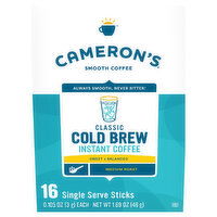 Cameron's Instant Coffee, Medium Roast, Cold Brew, Classic, 16 Each