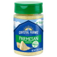 Crystal Farms Grated Cheese, Parmesan, 3 Ounce